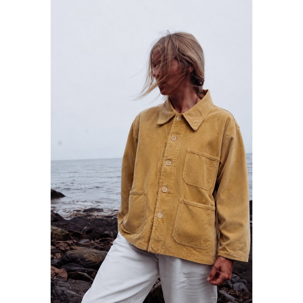 Rudy Jude Corduroy Chore Coat Honey Organic Cotton Utility Jacket Small